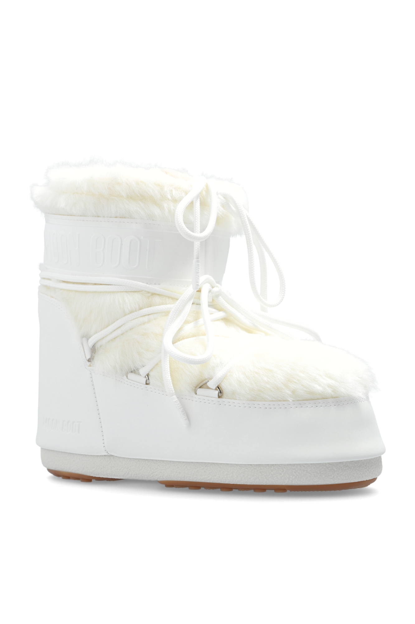 White Snow Boots Icon Low Faux Fur Moon Boot - Vitkac Canada